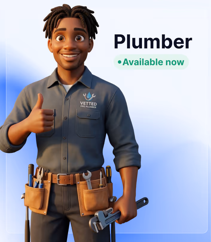 Smiling man in blue polo shirt holding a black toolbox, with a text label identifying him as Richard G., Certified Electrician.