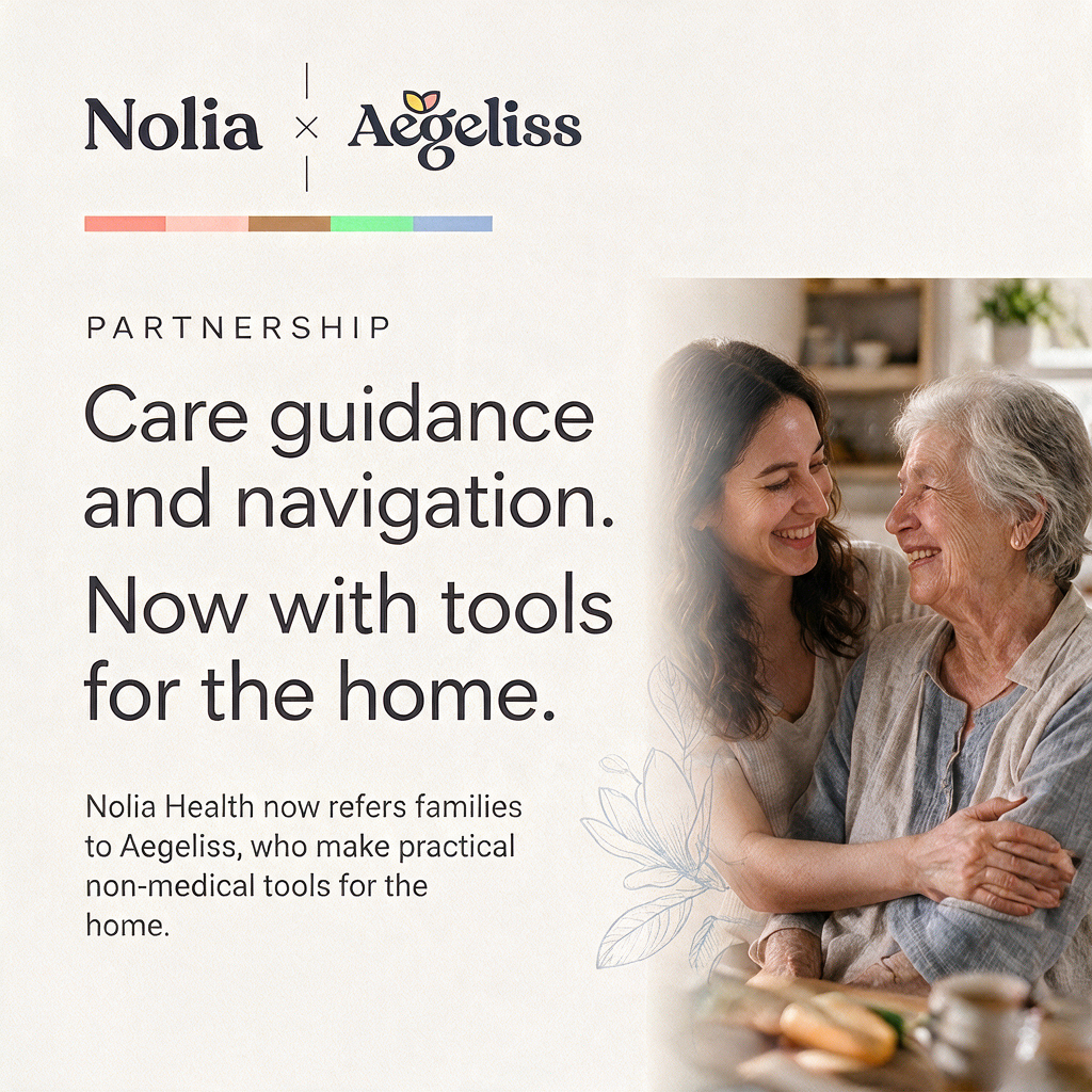 Nolia Health and Aegeliss Partner to Bring Clinical Care and Everyday Tools Together for Dementia Caregivers