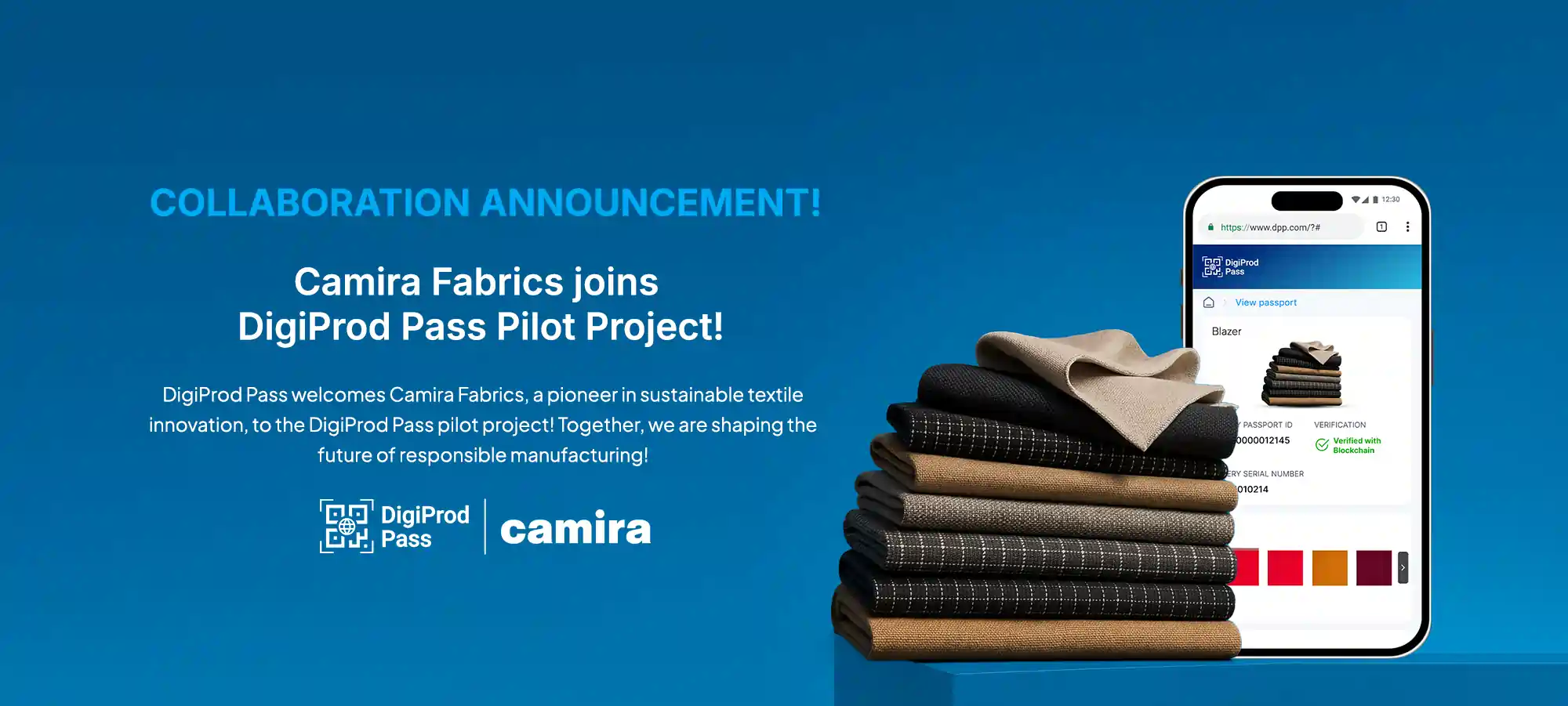 A featured image ofCamira Fabrics signs up with DigiProd Pass