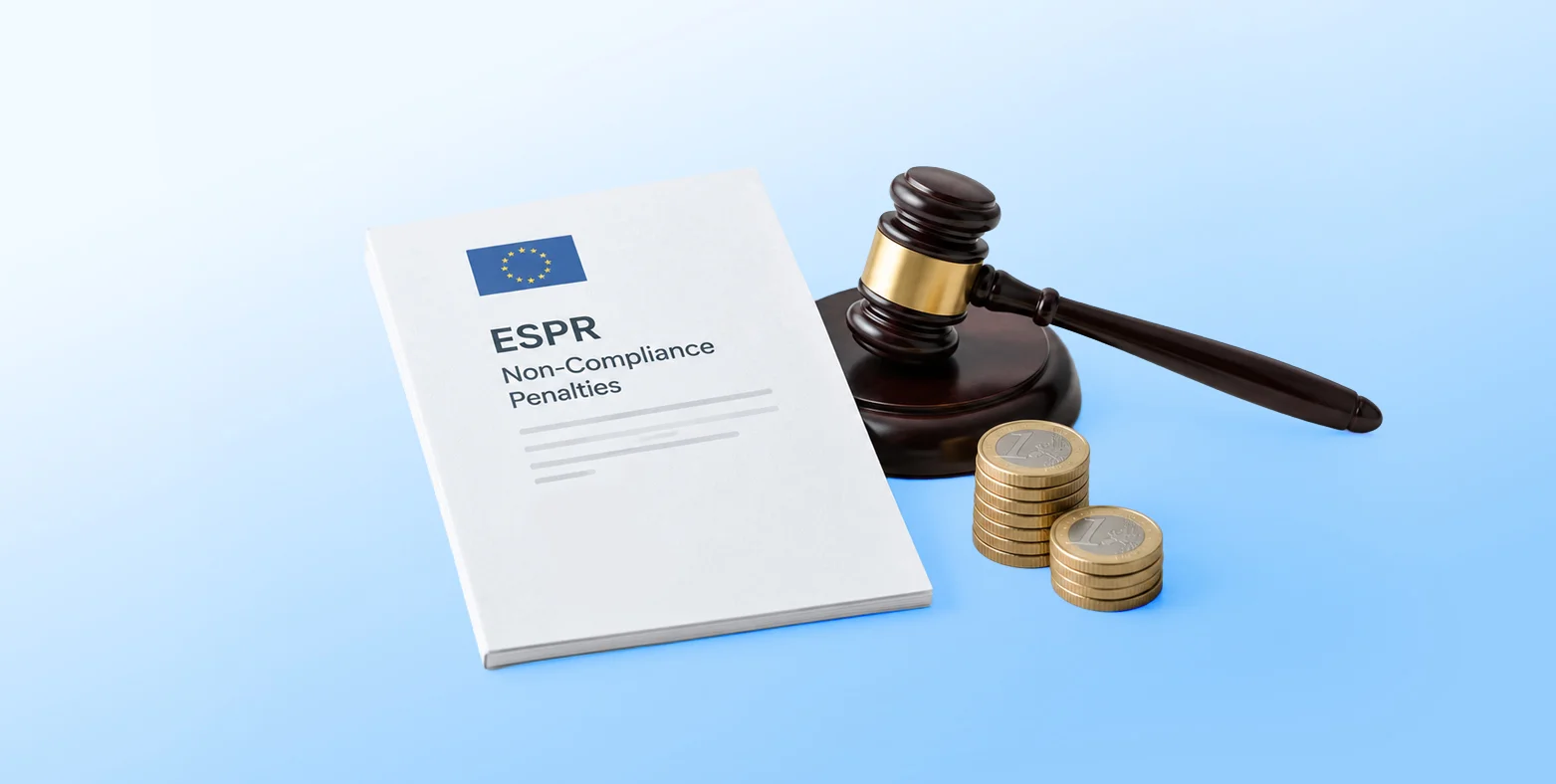 A featured image of ESPR Non-Compliance Penalties for Digital Product Passports 