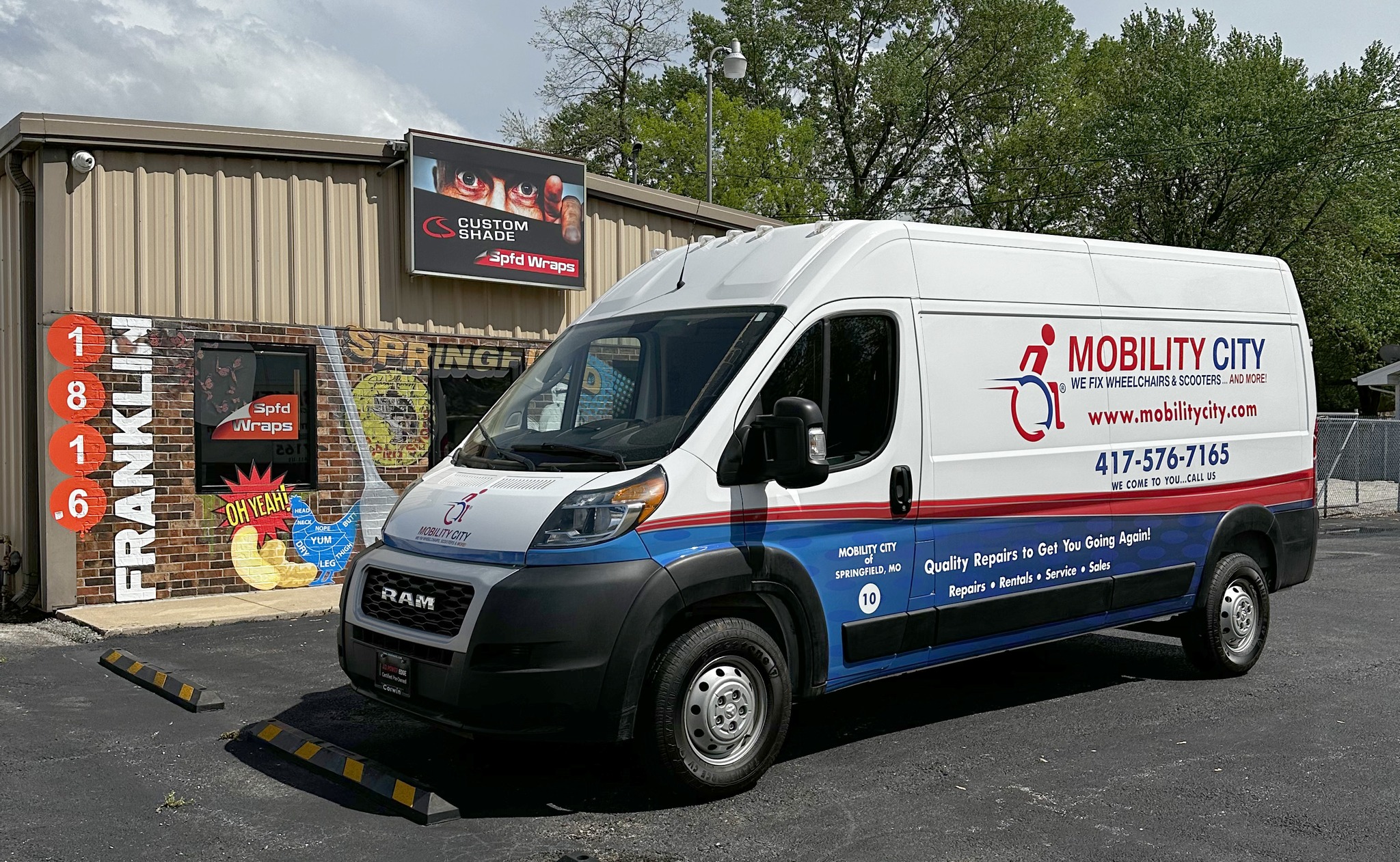 Partial work van wrap 