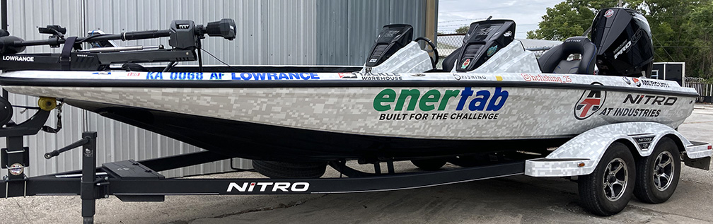 Digital Camo Bass Boat Wrap 