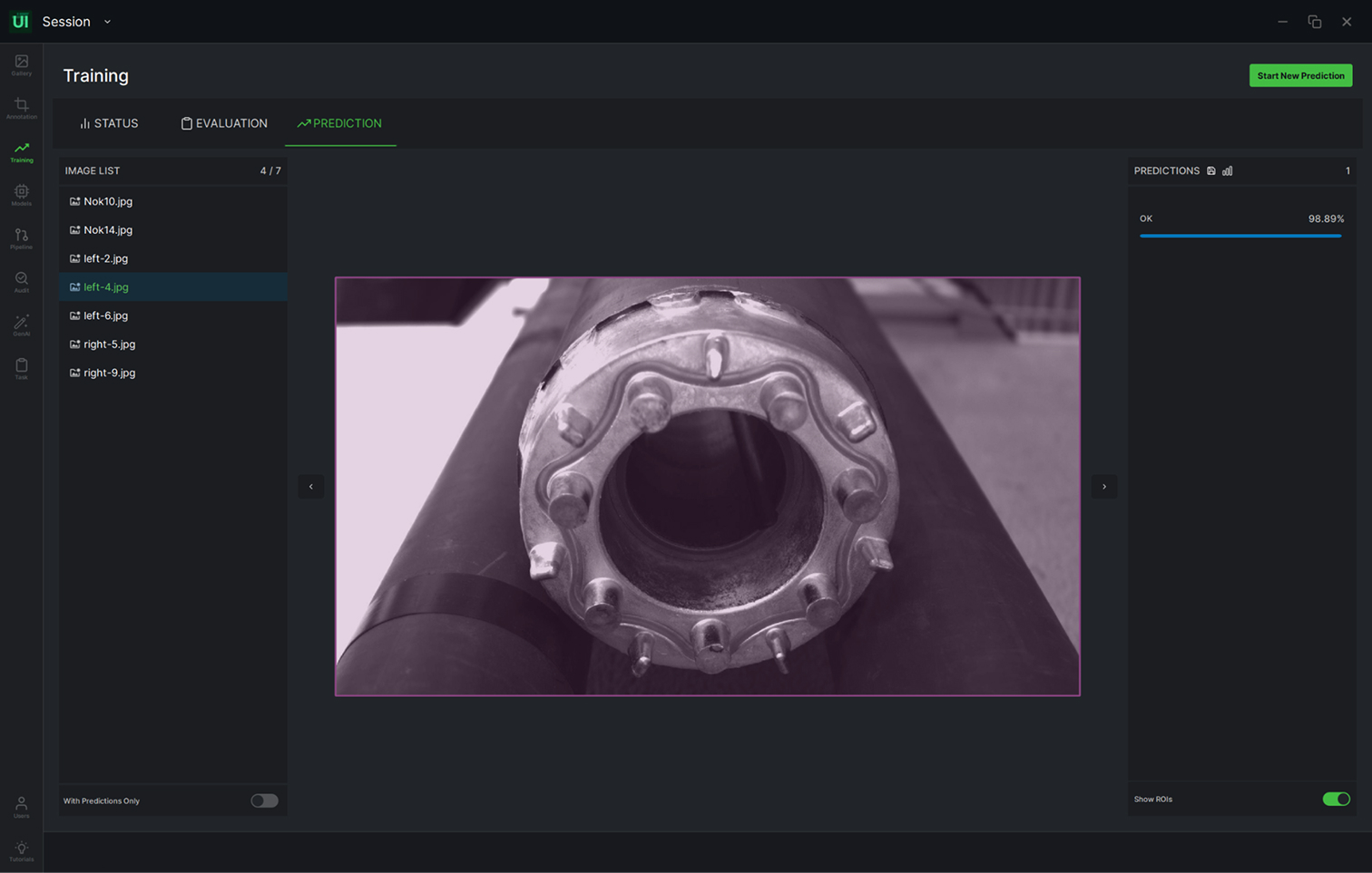 A rotor classified as OK by the pipeline.