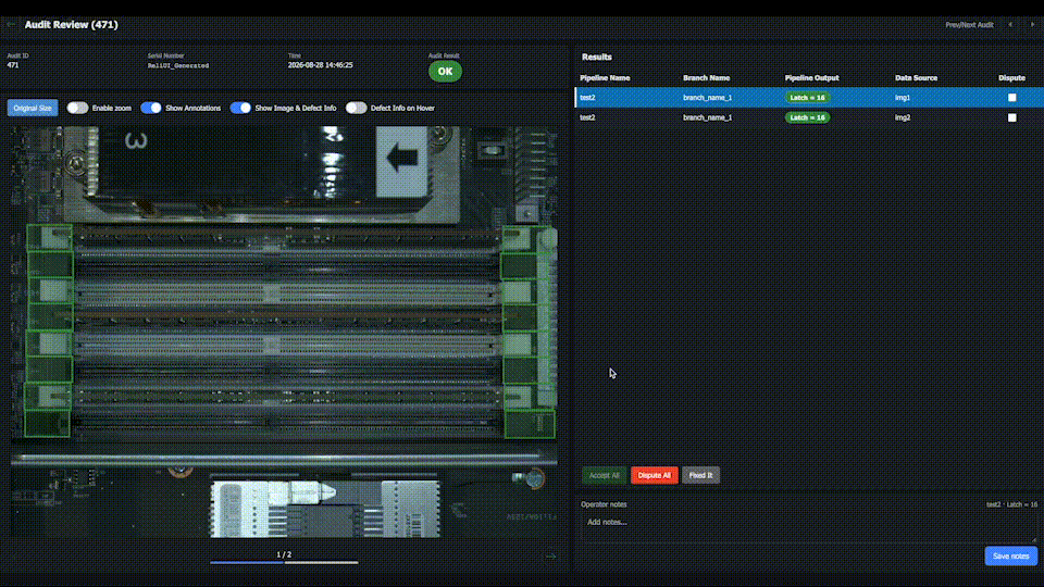 Shop-floor feedback in ReliAudit