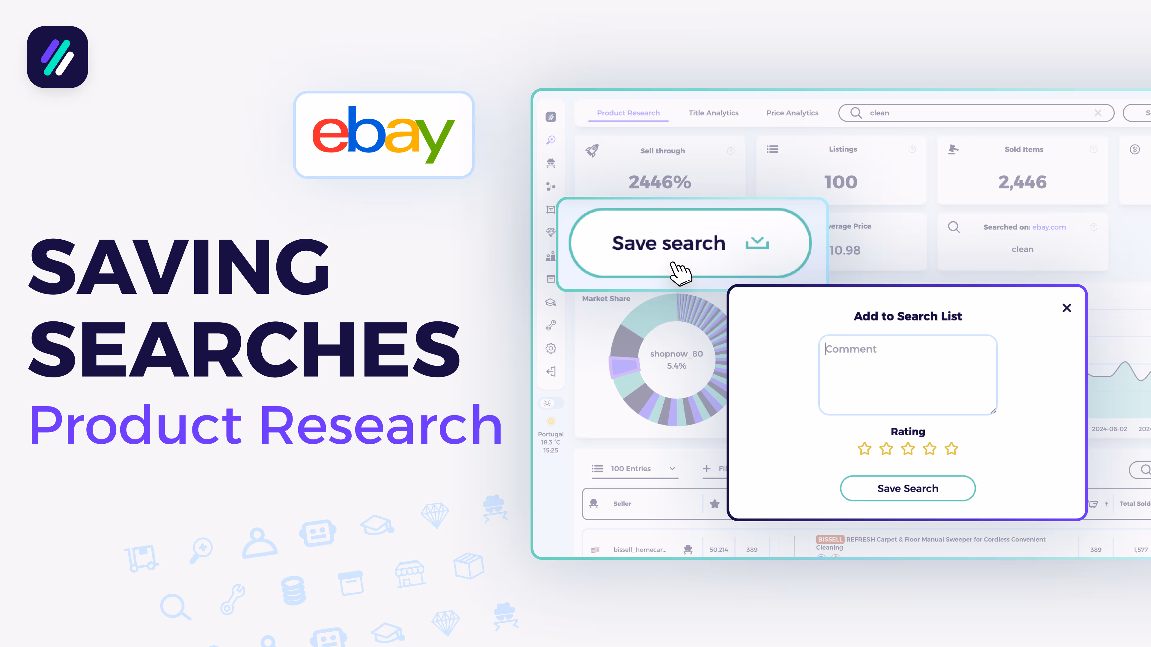 How to save product research searches tutorial