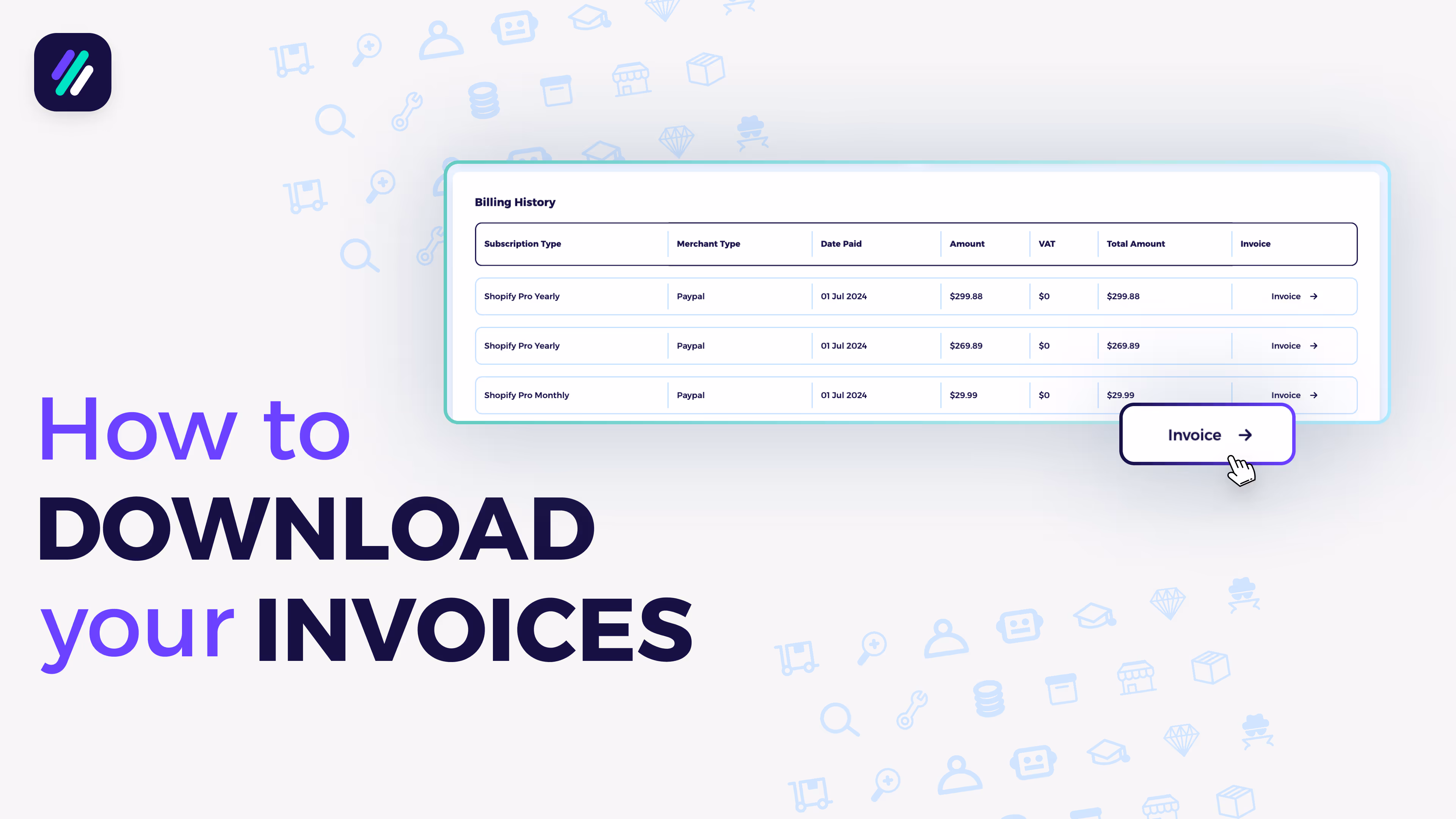 How to download your invoices tutorial