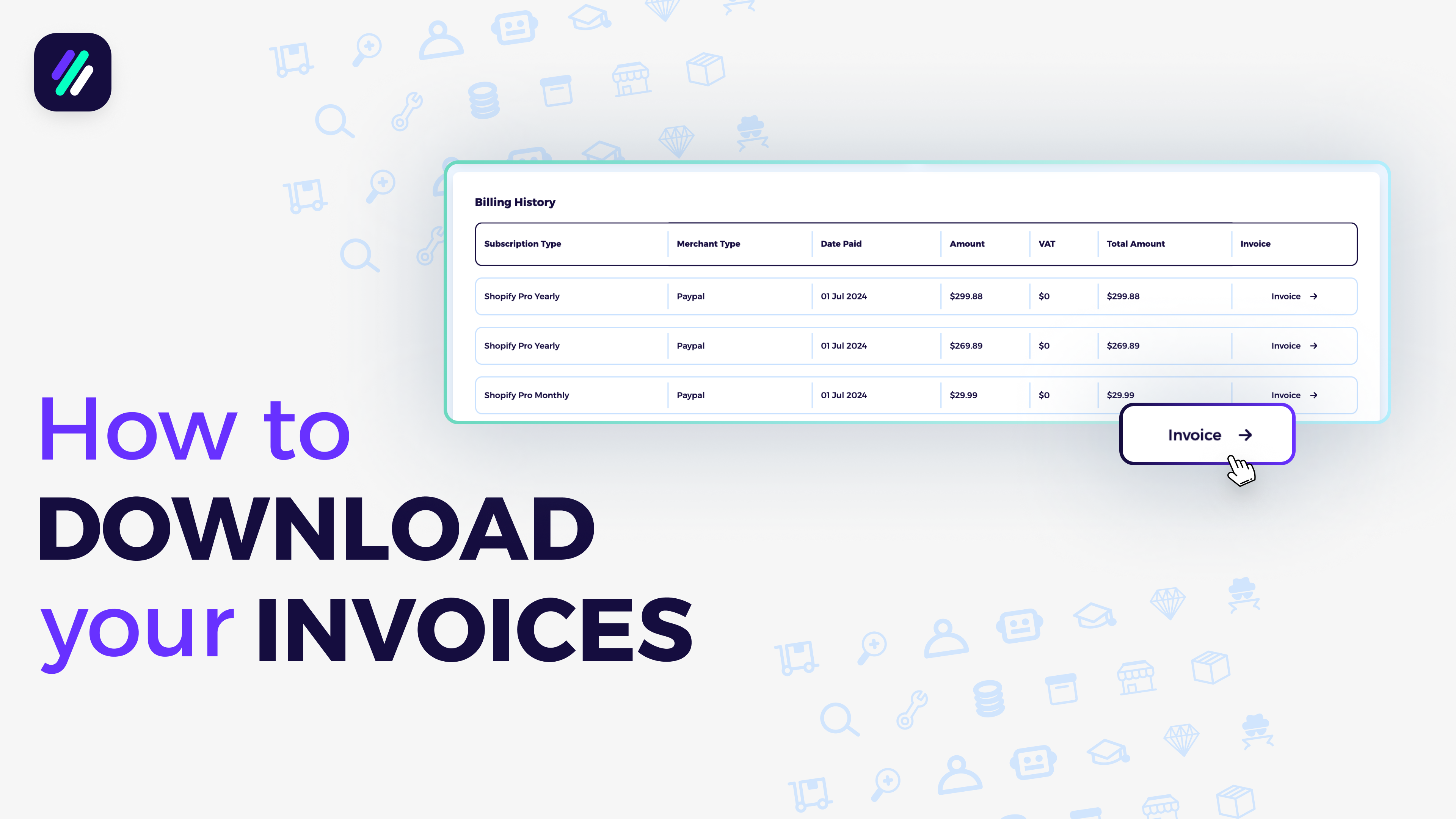 How to download your invoices tutorial