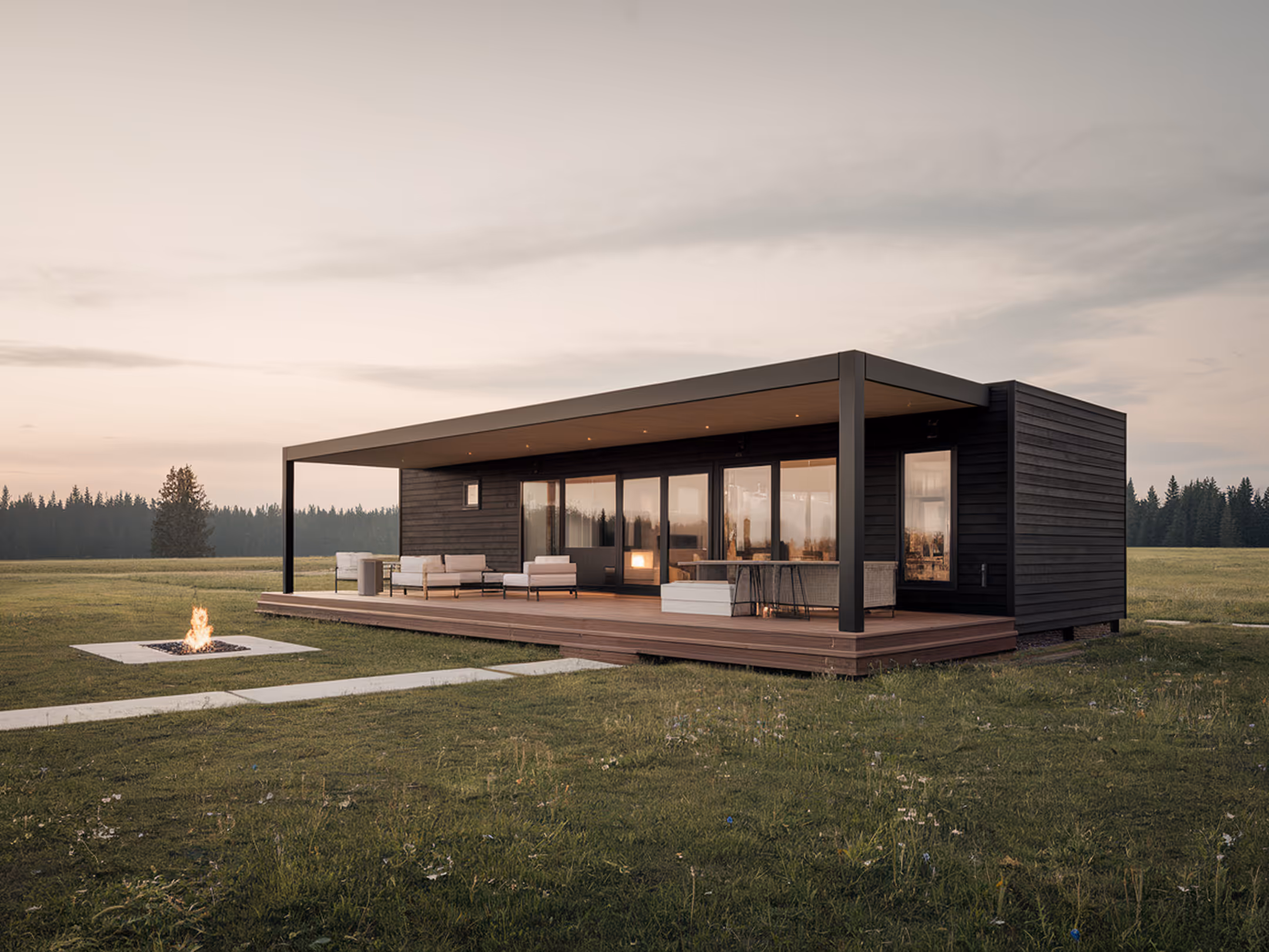 The hemlock, a luxury northside modular home model.