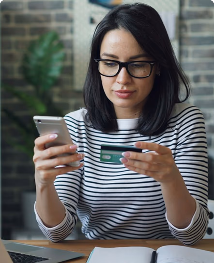 Woman making a payment in cash