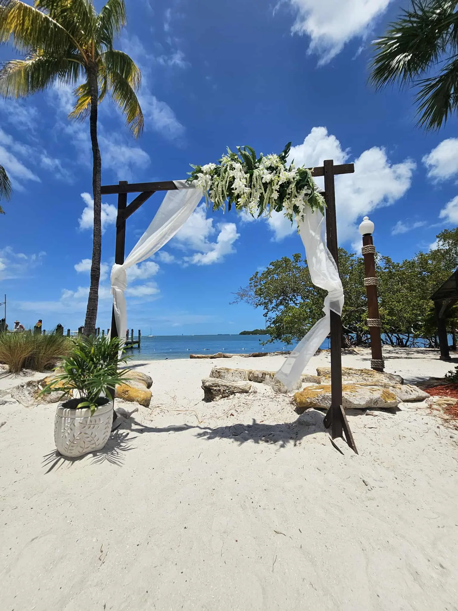 Custom beach backdrop and decor