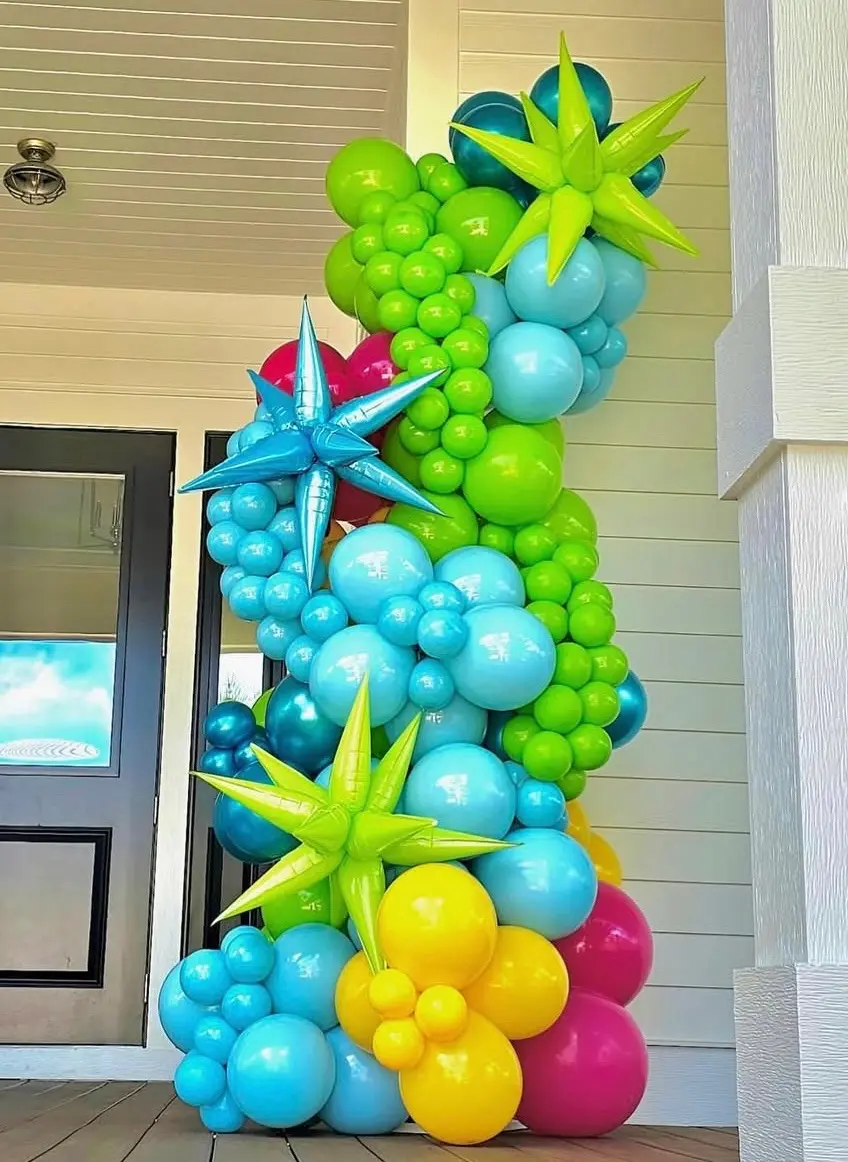 Custom beach backdrop and decor