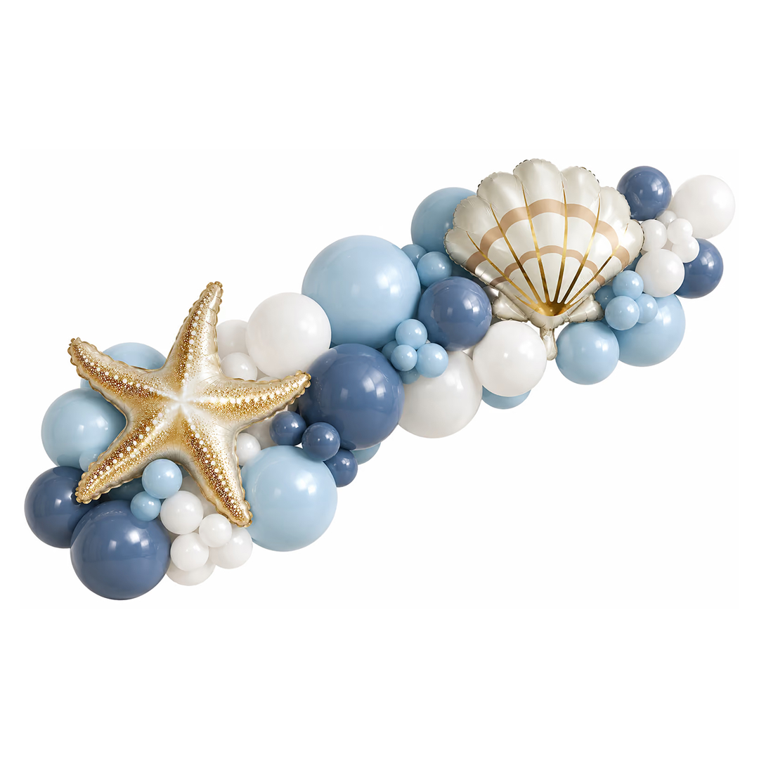 Modern, bold blue balloon creation
