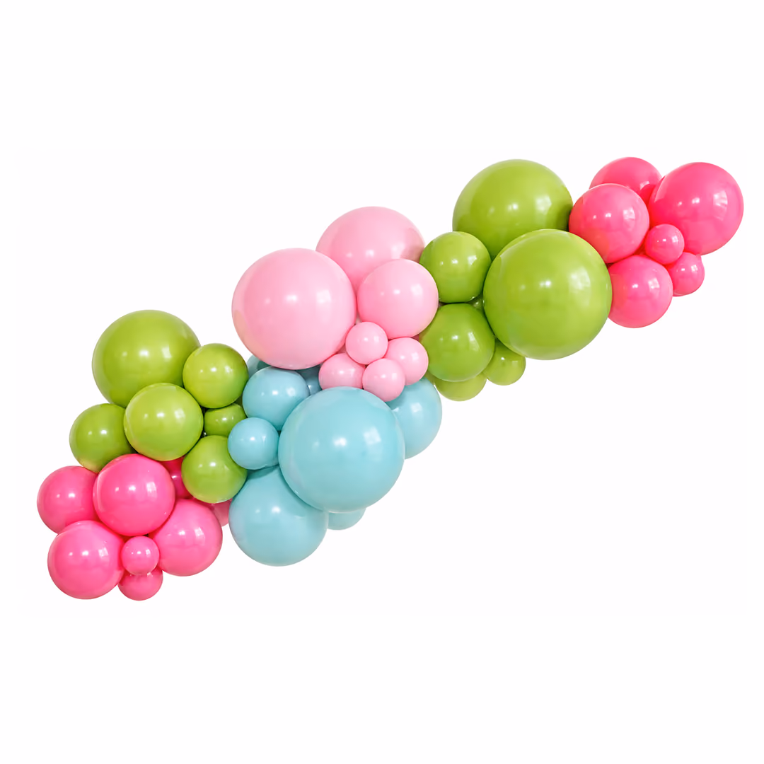 Modern, bold blue balloon creation