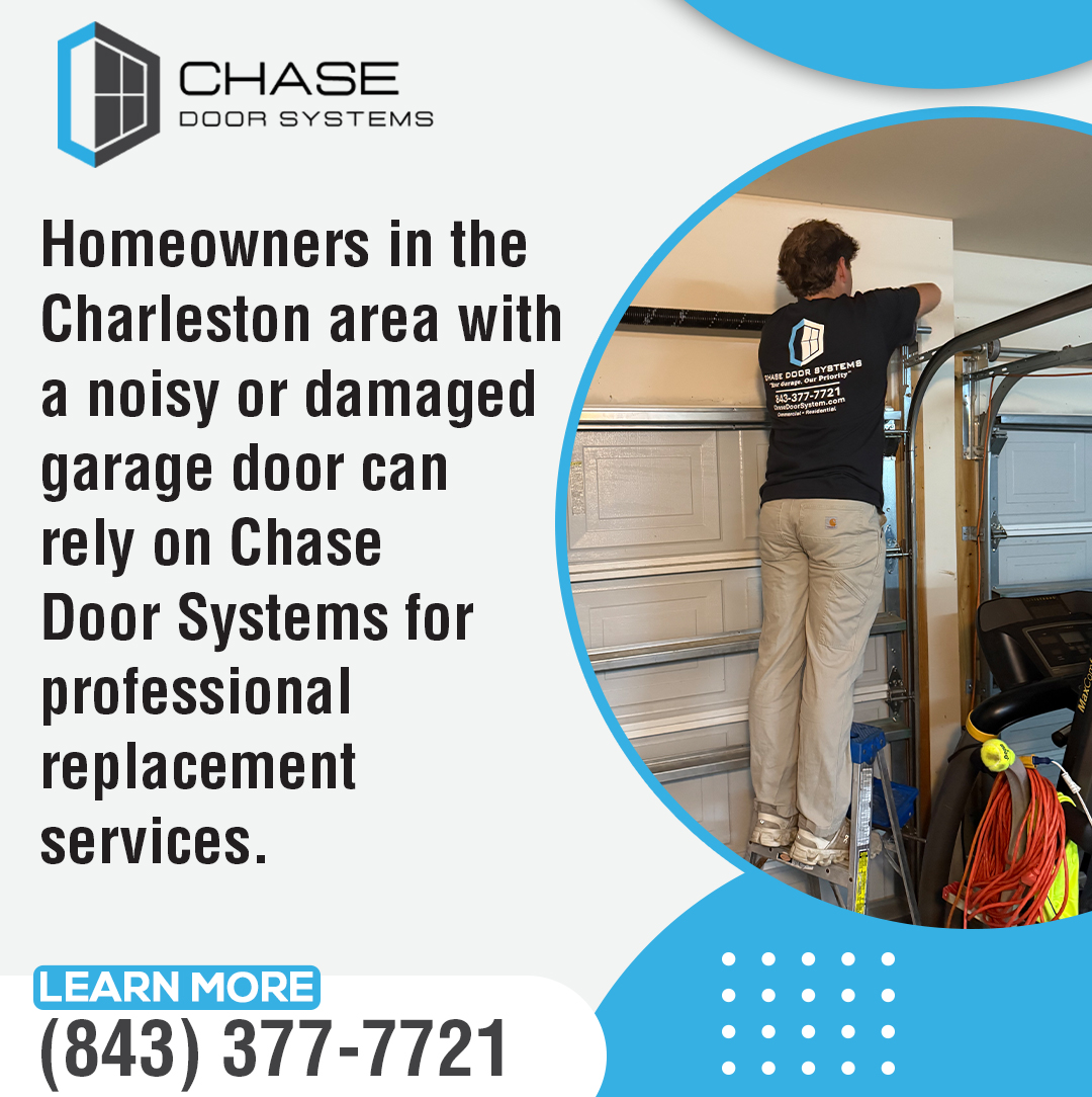 Chase Door Systems provides homeowners with professional garage door replacement services in the Charleston area.