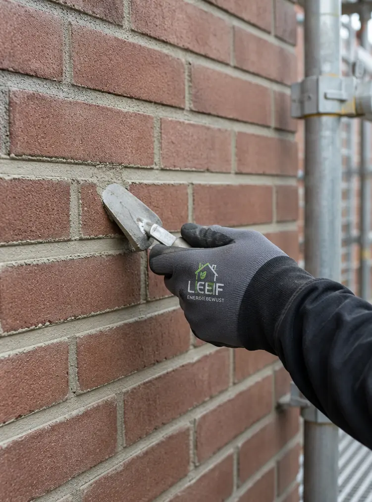 Installateurs op het dak van een huis die zonnepanelen installeren