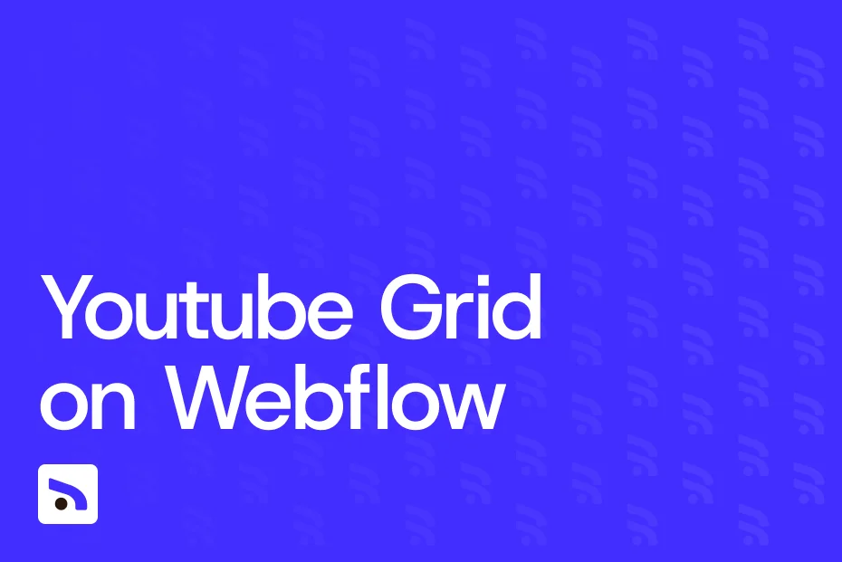 youtube grid on webflow for free by bebranded