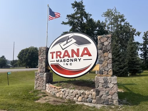 Studio Signs Co. custom Trana Masonry sign