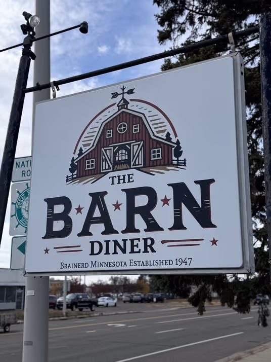 Studio Signs Co. custom concept sign for the Barn diner