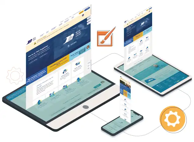 holographic depiction of screens hovering over electronic dvices