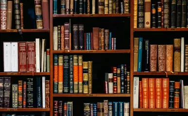 books on shelves
