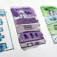 Drawing of a webpage layout using boxes