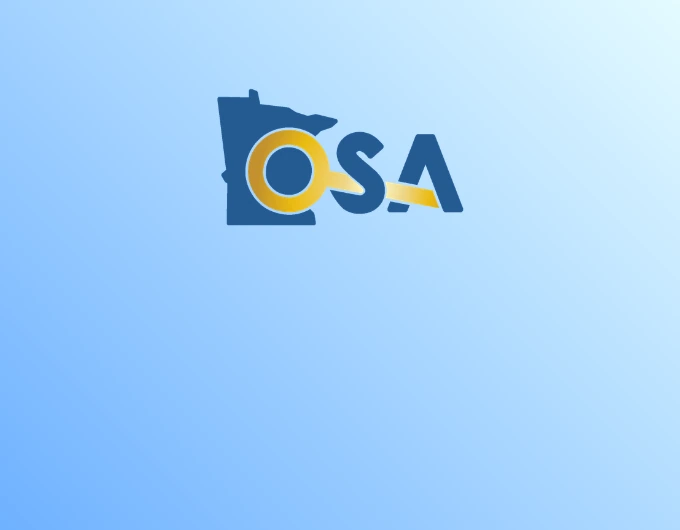 Minnesota Office of the State Auditor logo over a light blue background.