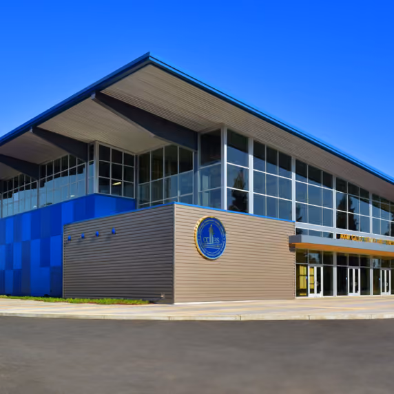 Mark Gallo steel building gymnasium and athletic facility on CCHS campus