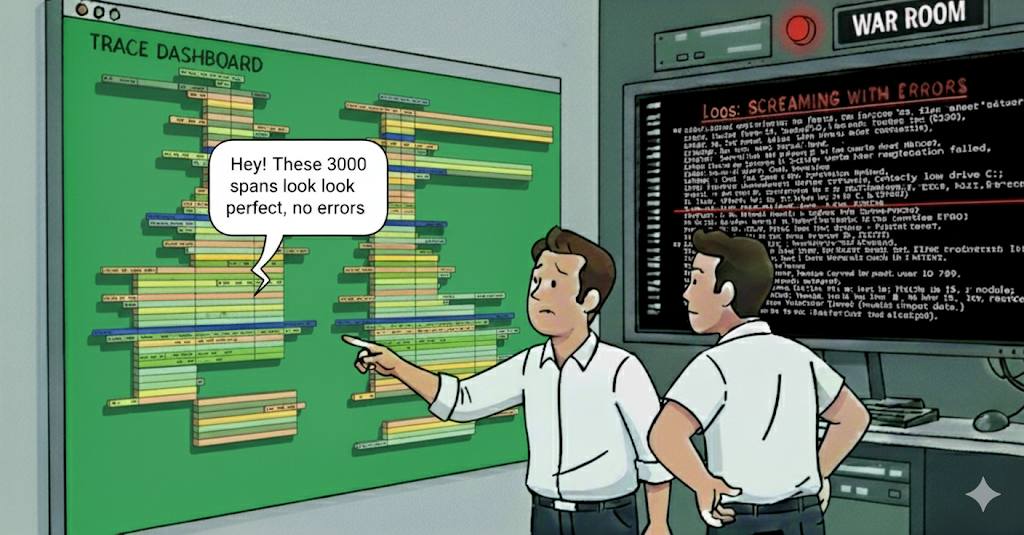 Logs Don't Lie, But Traces Can
