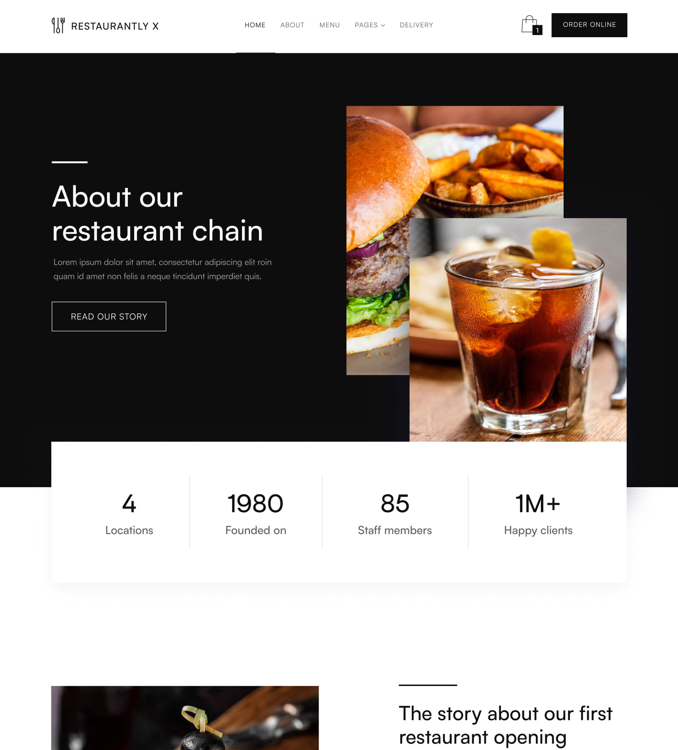 About - Restaurantly X Webflow Template