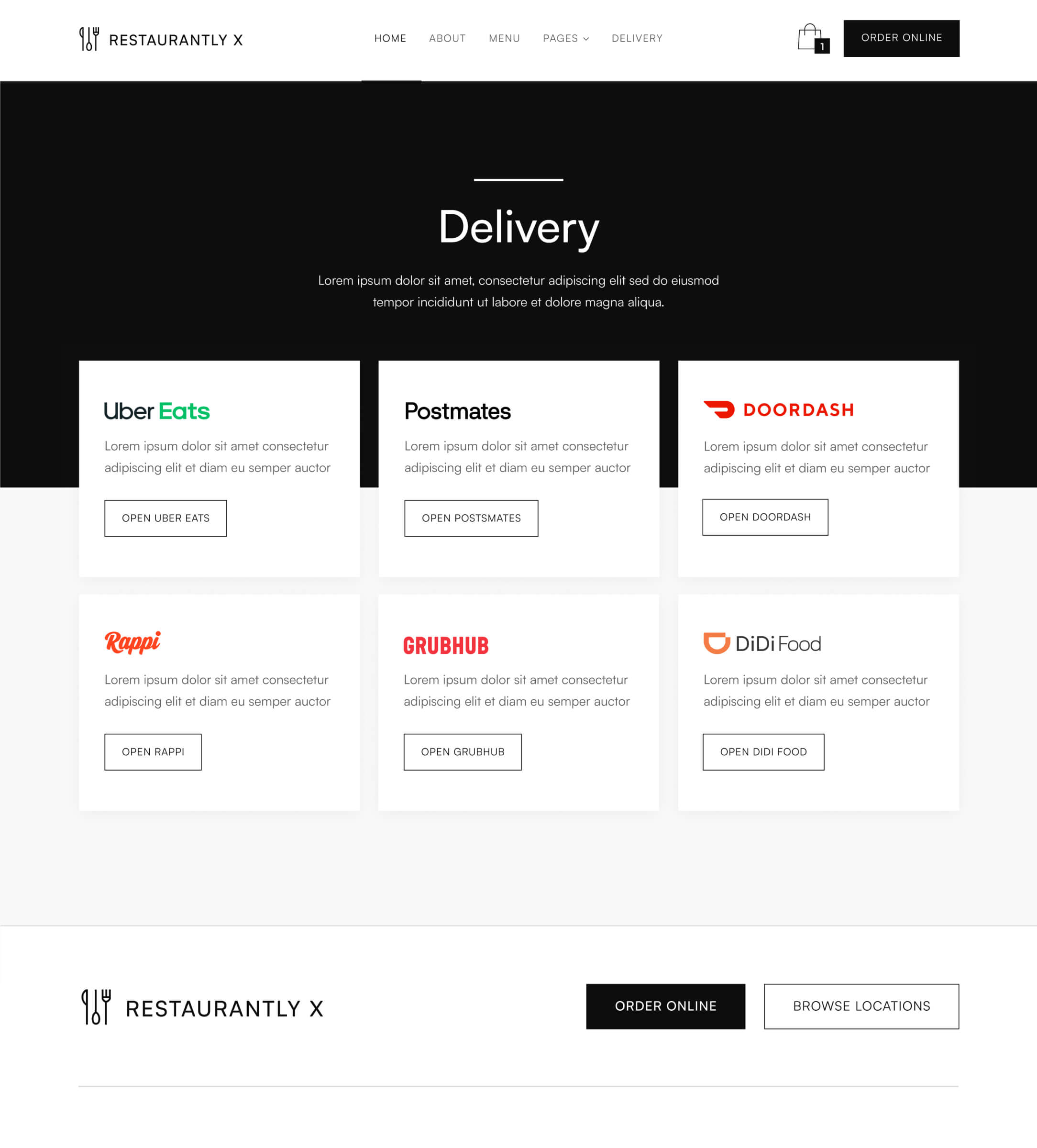 Delivery - Restaurantly X Webflow Template