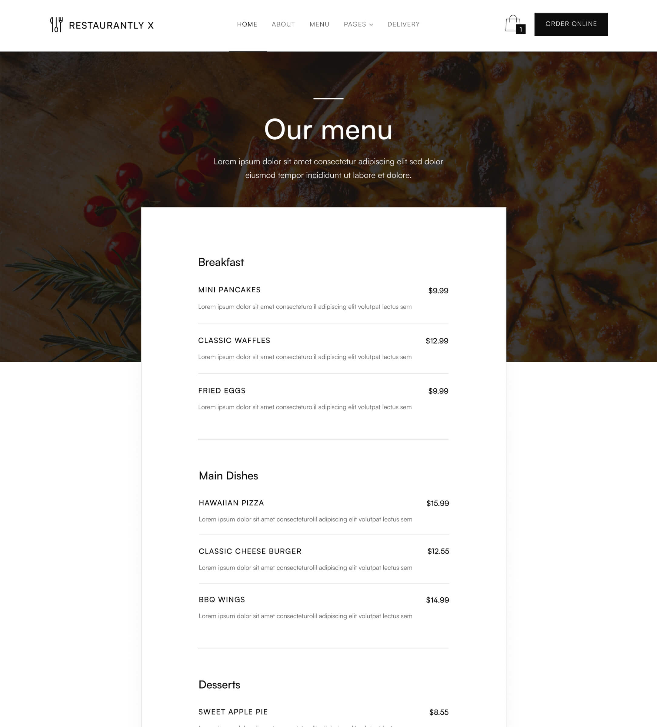 Menu V2 - Restaurantly X Webflow Template