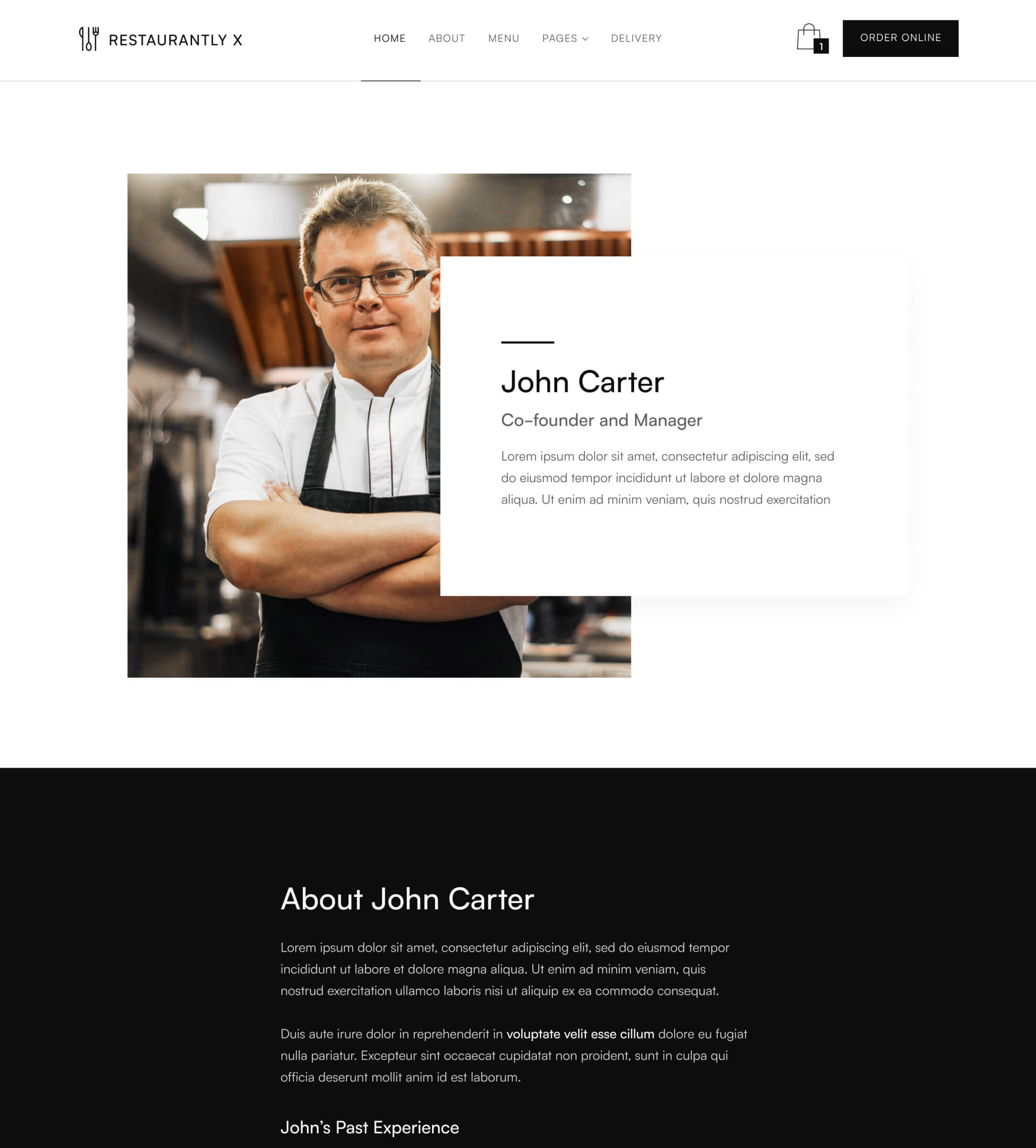 Team Member - Restaurantly X Webflow Template