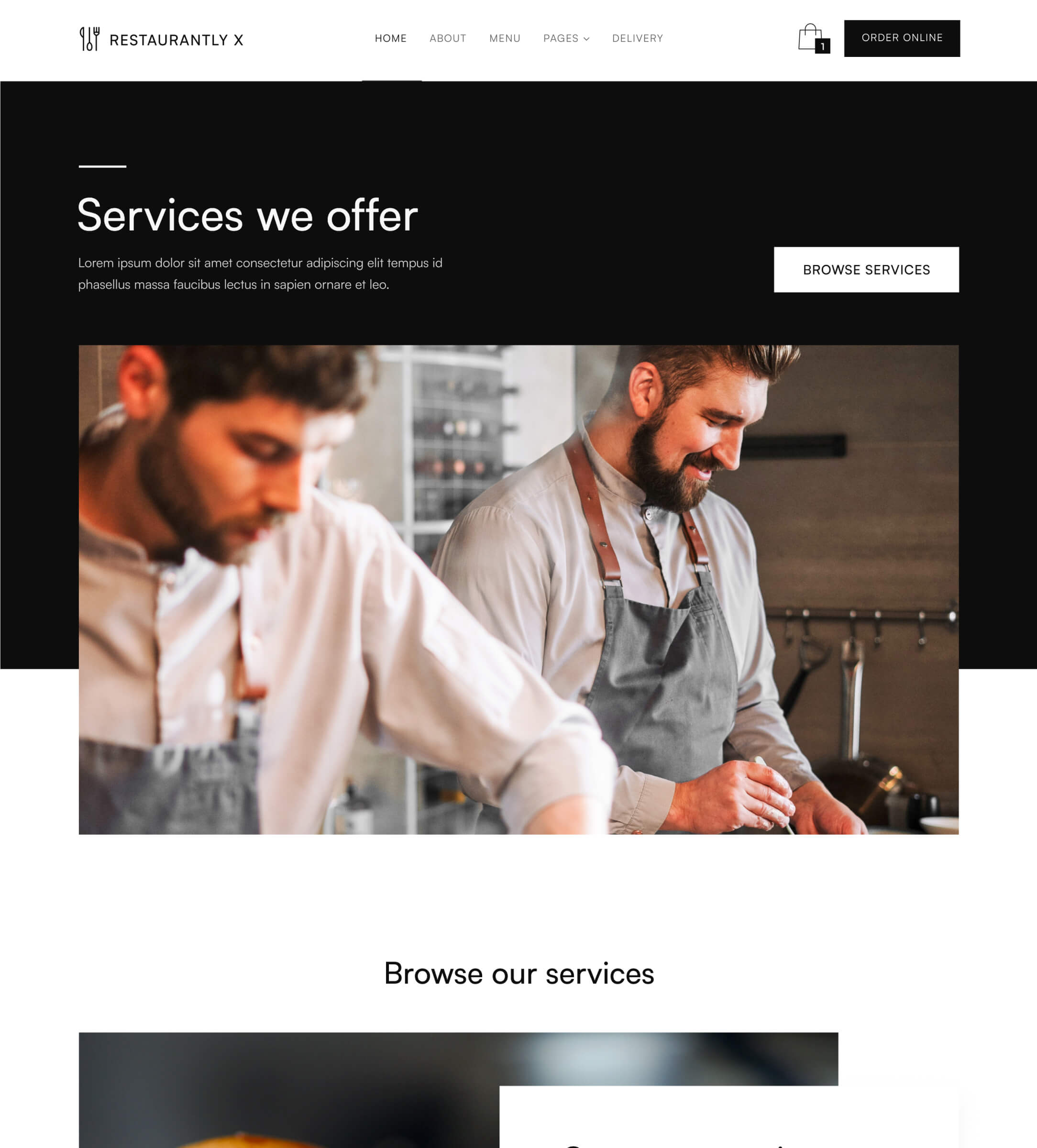 Services - Restaurantly X Webflow Template