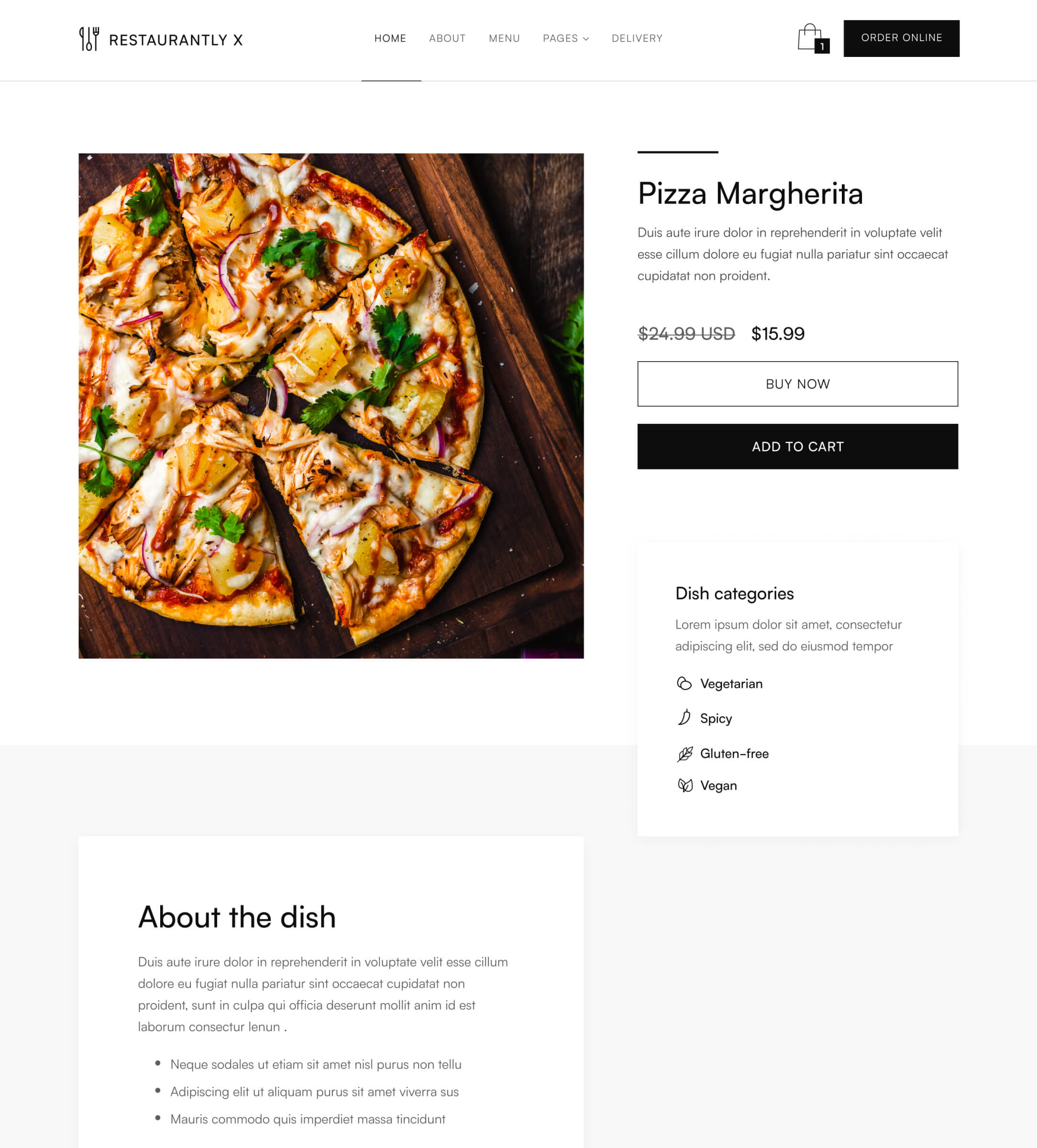 Menu Single - Restaurantly X Webflow Template
