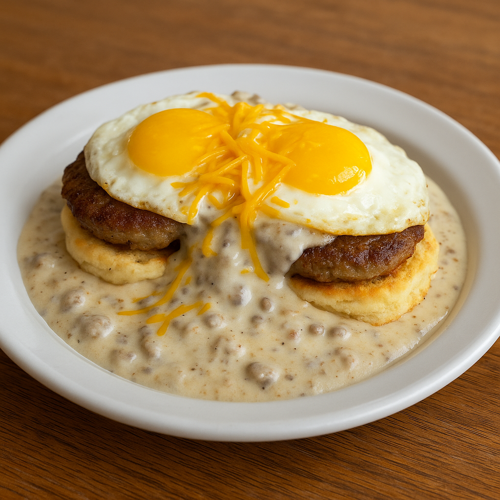 Loaded Biscuits and Gravy