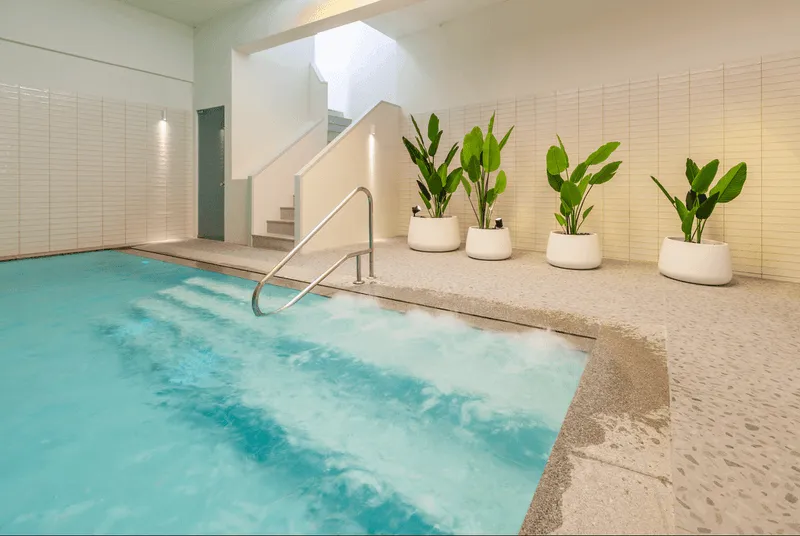 Image of an interior swimming pool.