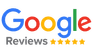 Google Reviews text with five yellow stars below.