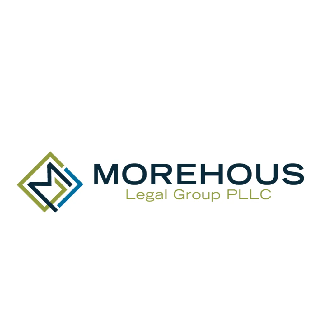 Logo of Morehous Legal Group PLLC with stylized overlapping geometric shapes.
