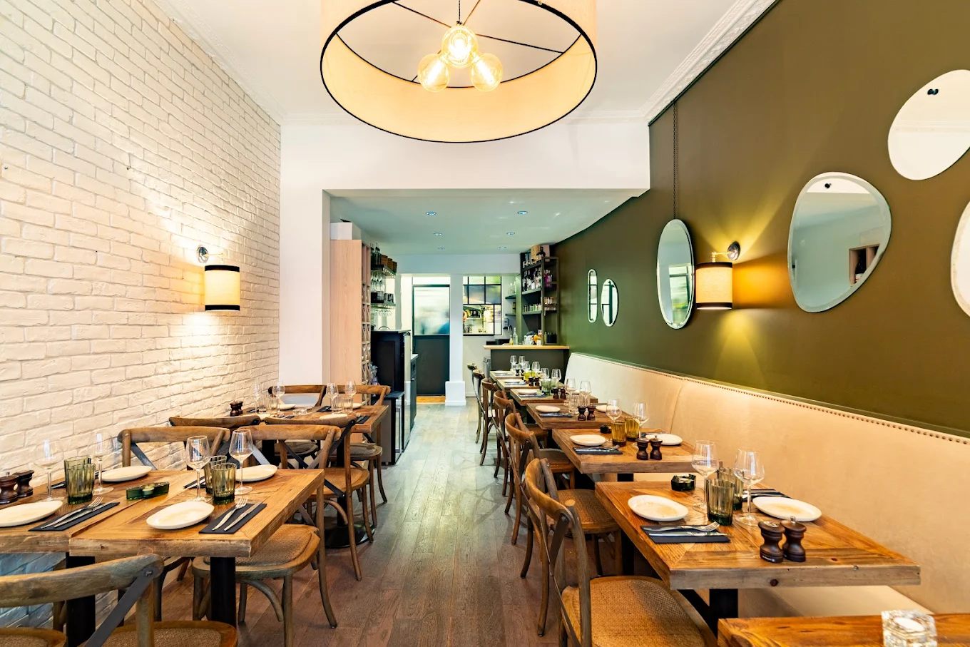 Dark urban restaurant