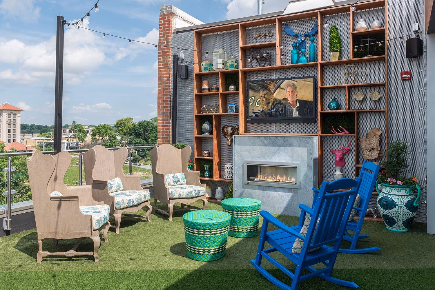 outdoor fireplace