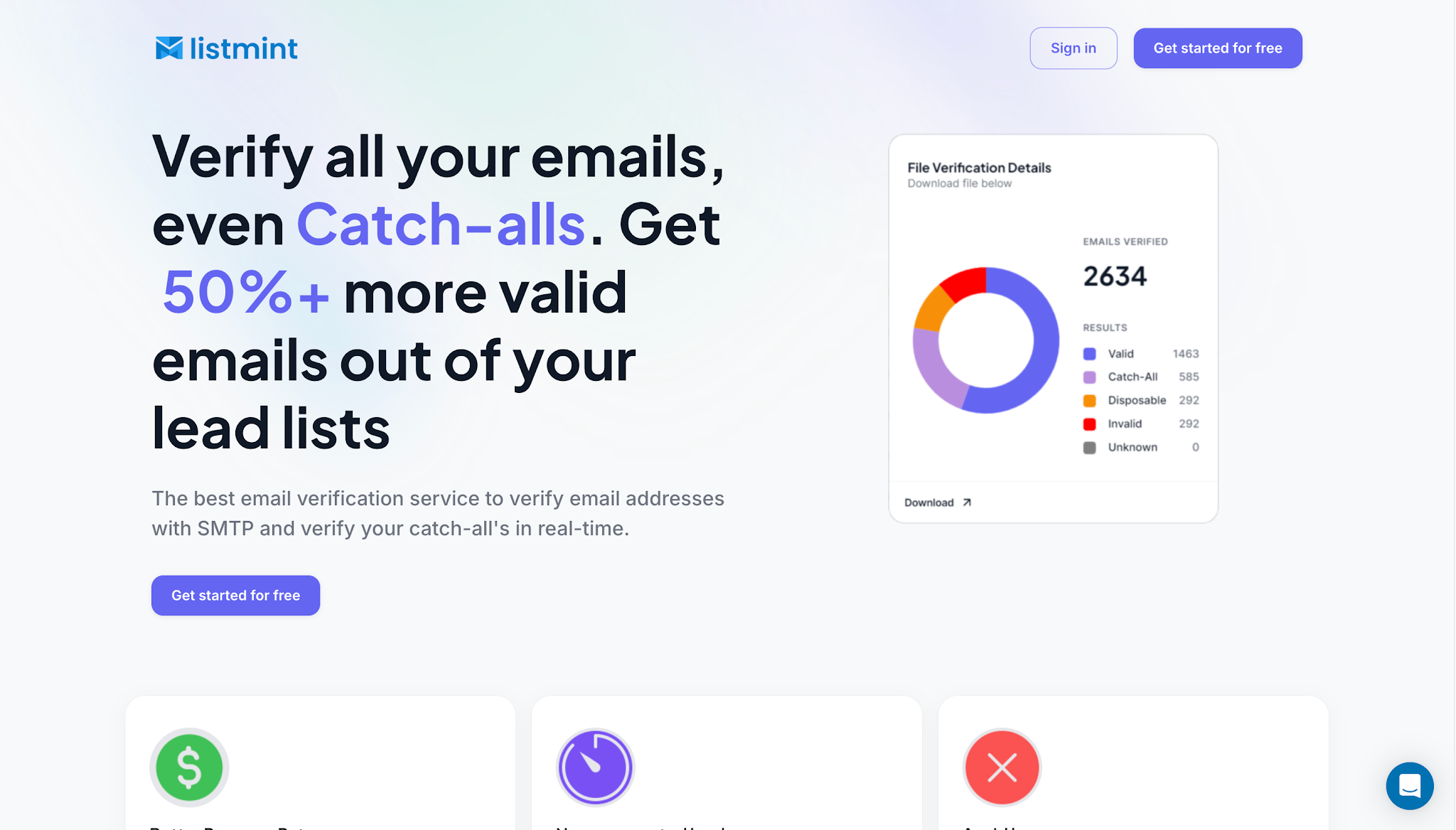 Listmint homepage.