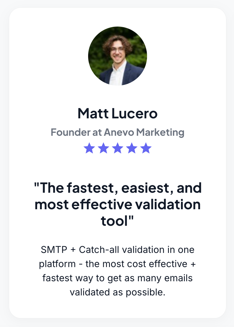 Matt Lucero Listmint testimonial.