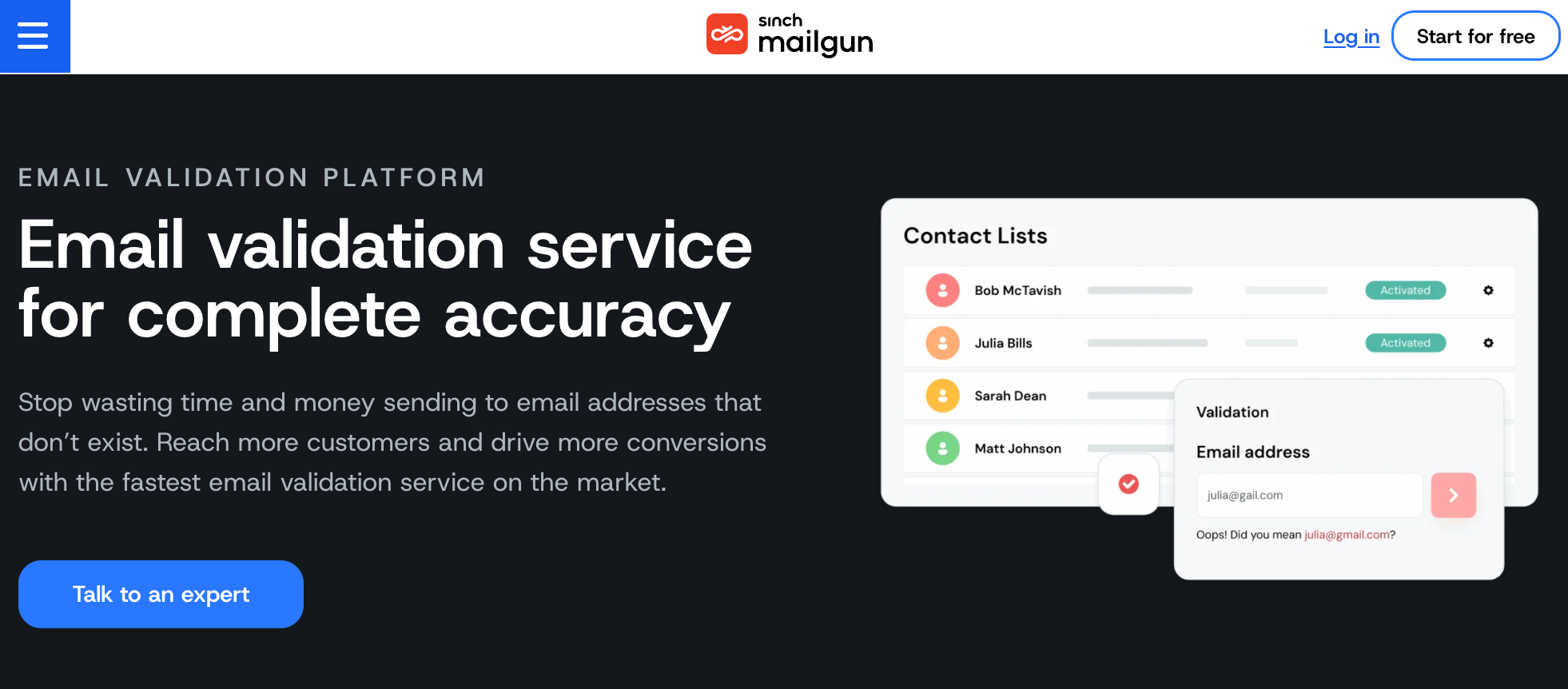 Mailgun Validate