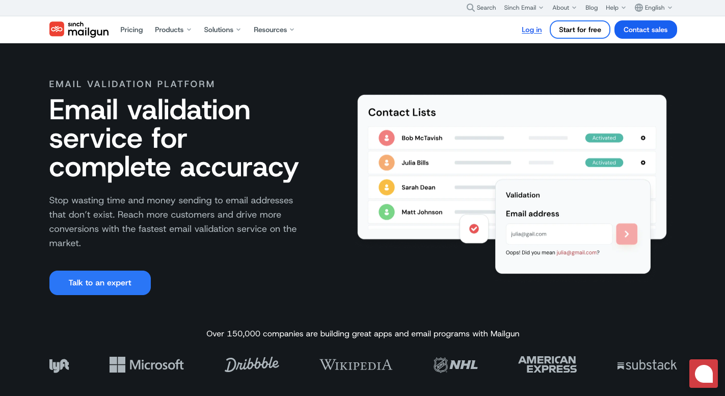 Mailgun Validate