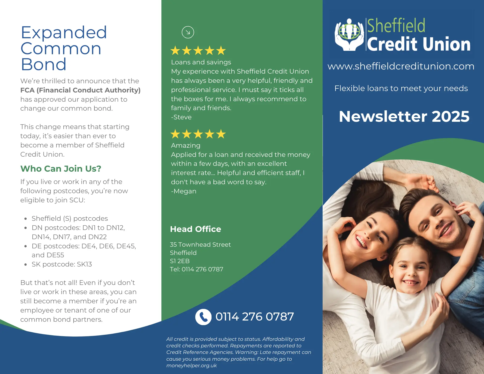 Friends Capital tri-fold leaflet, inside spread