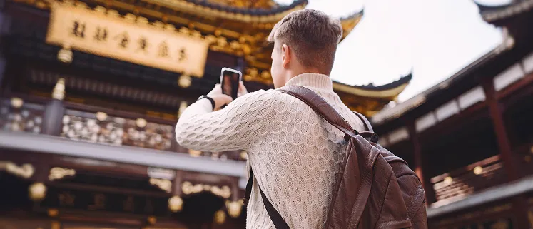 A man taking a picture.
