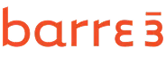 The word barre in lowercase orange letters on a transparent background.