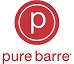 Pure Barre logo with a lowercase p inside a circle on a red background.