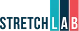 StretchLab logo with the word STRETCH in blue and LAB in white letters on blue and red blocks.
