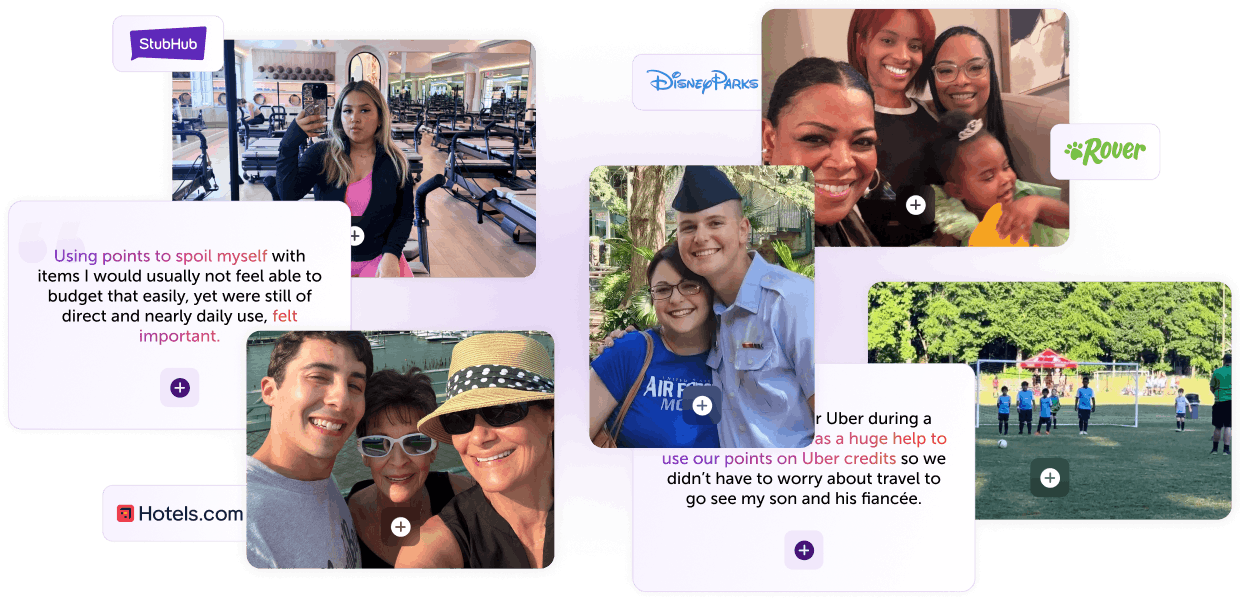 Collage of diverse people in various settings including gym, outdoors, family, and a youth soccer game.